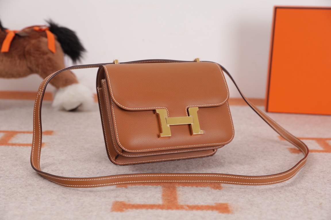 에르메스 콘스탄스18 골드브라운 금장 앱송